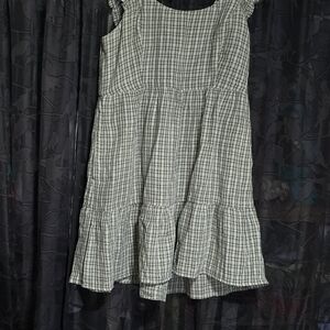 Old Navy Green Checkered Midi Dress
